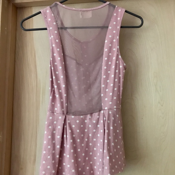 Pins and needles mesh peplum top - Picture 3 of 4